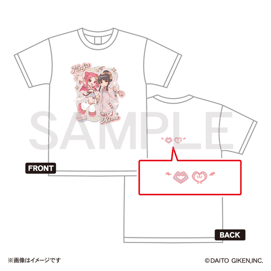 ダイコレTシャツ　姫＆ナディア（ホワイト）
